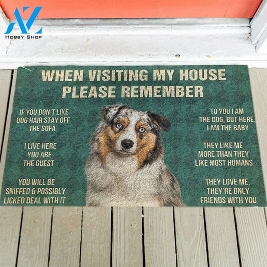 Australian Shepherd's Rules Doormat