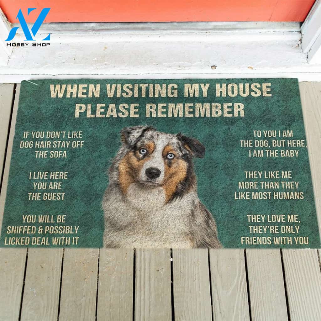 Australian Shepherd's Rules Doormat