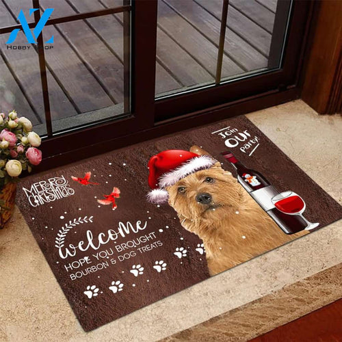 Australian Terrier Join Our Party Christmas Doormat
