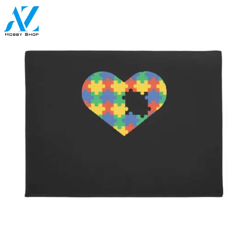 Autism Awareness Autistic Puzzle Indoor and Outdoor Doormat Warm House Gift Welcome Mat Gift for Friend Family