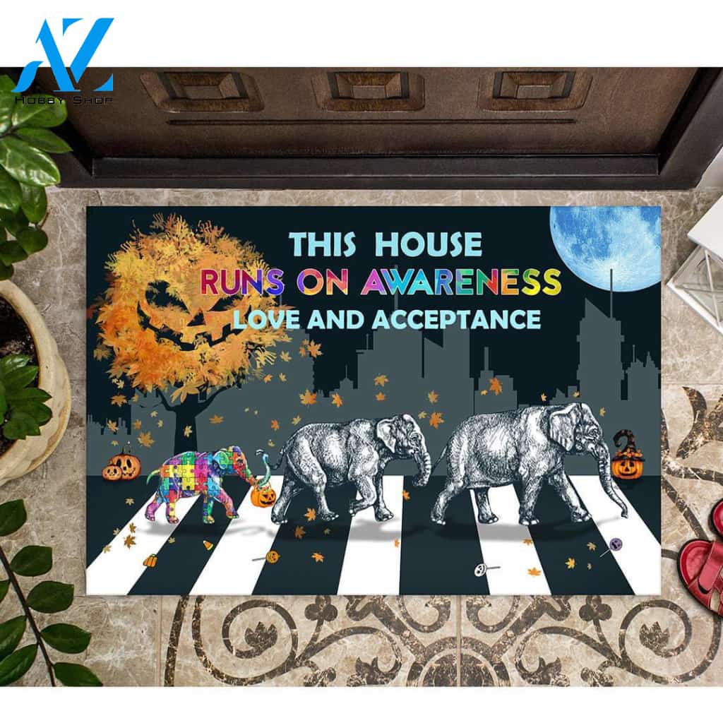 Autism Awareness Love And Acceptance Doormat | Welcome Mat | House Warming Gift