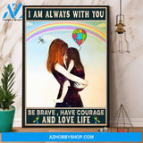 Autism Awareness Mom And Daughter I Am Always With You Canvas And Poster, Wall Decor Visual Art