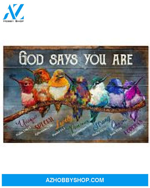 Autism Awareness Poster God Says You Are Unique Wall Decor