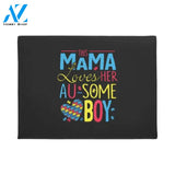 Autism Awareness - This Mama Lover Her Ausome Boy Doormat Welcome Mat House Warming Gift Home Decor Funny Doormat Gift Idea