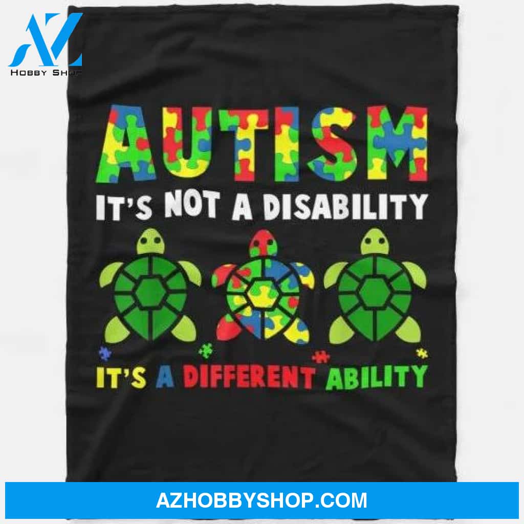 Autism Its Not A Disability Autism Awareness Blanket