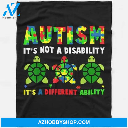 Autism Its Not A Disability Autism Awareness Blanket