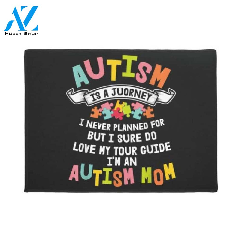 Personalized Name Family House Autism Mom Matching Family Autism Awareness Gifts Indoor And Outdoor Doormat Warm House Gift Welcome Mat Gift For Friend Family