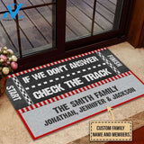 Auto Racing Check The Track Custom Doormat | Welcome Mat | House Warming Gift