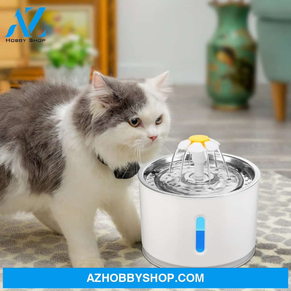Automatic Pet Cat Water Fountain With Led Light