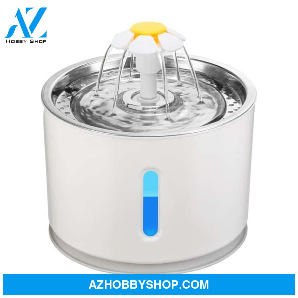 Automatic Pet Cat Water Fountain With Led Light Stainlesssteel / Au