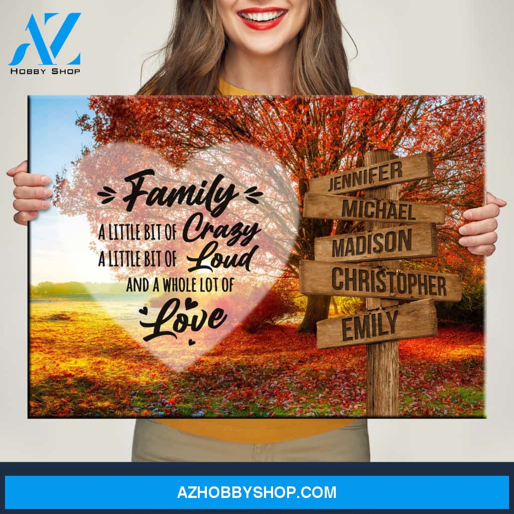 Autumn Big Oak Saying 2 Multi-Names Premium Canvas