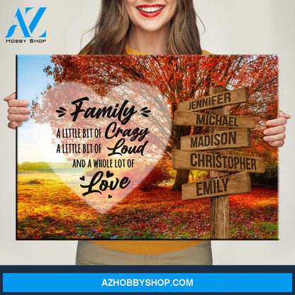 Autumn Big Oak Saying 2 Multi-Names Premium Canvas