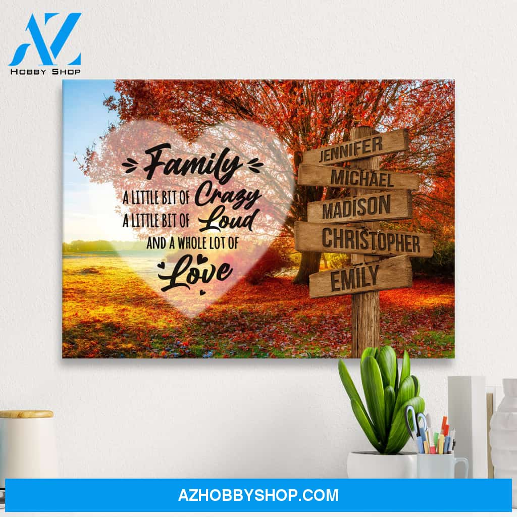 Autumn Big Oak Saying 2 Multi-Names Premium Canvas