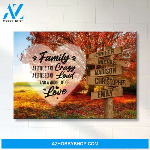 Autumn Big Oak Saying 2 Multi-Names Premium Canvas