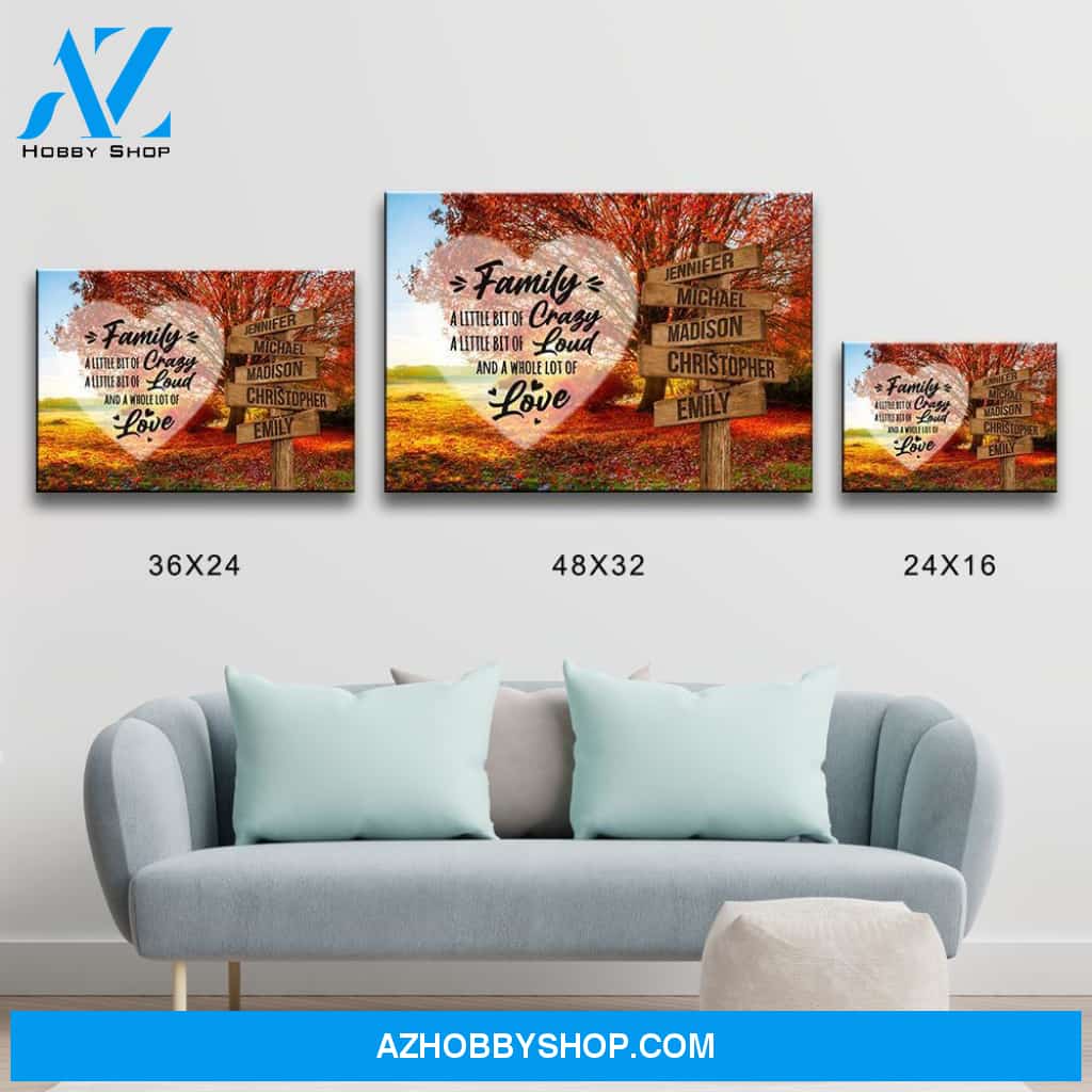 Autumn Big Oak Saying 2 Multi-Names Premium Canvas
