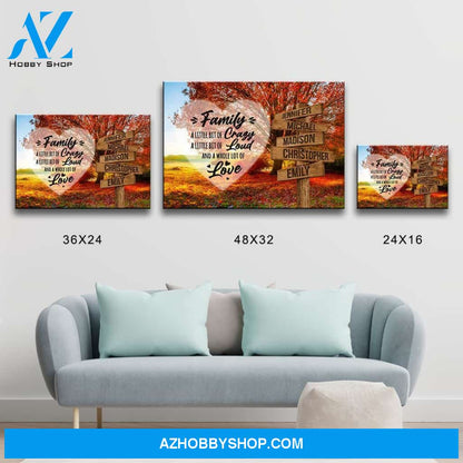 Autumn Big Oak Saying 2 Multi-Names Premium Canvas