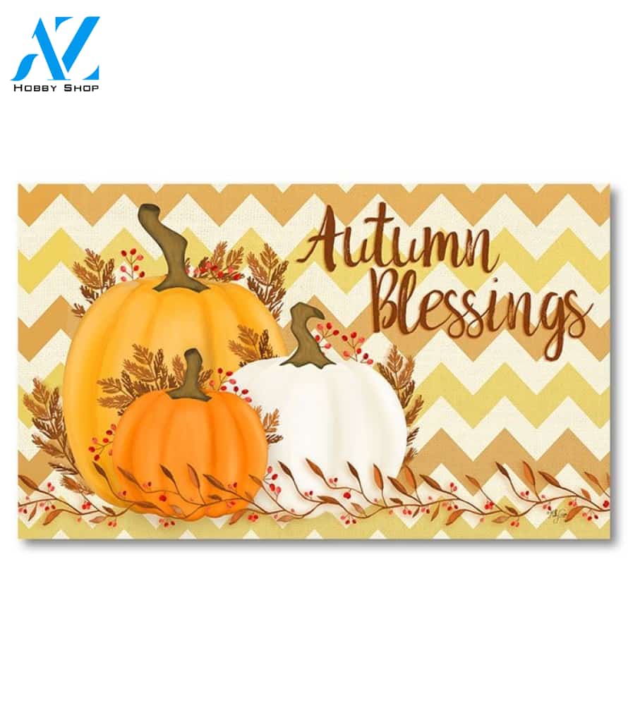 Autumn Blessings Doormat - 18" x 30"