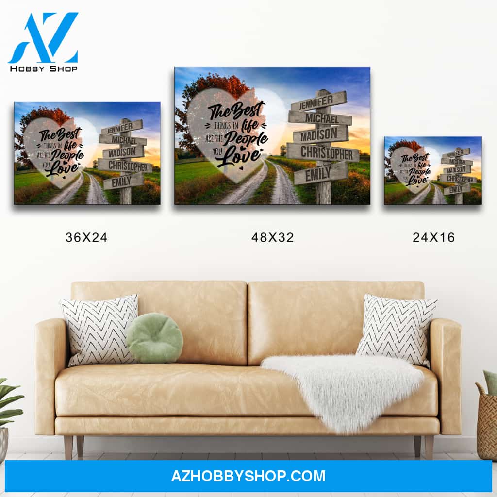 Autumn Country Road Saying 3 Multi-Names Premium Canvas