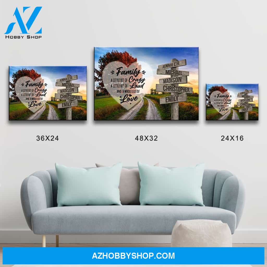 Autumn Country Road Saying 2 Multi-Names Premium Canvas