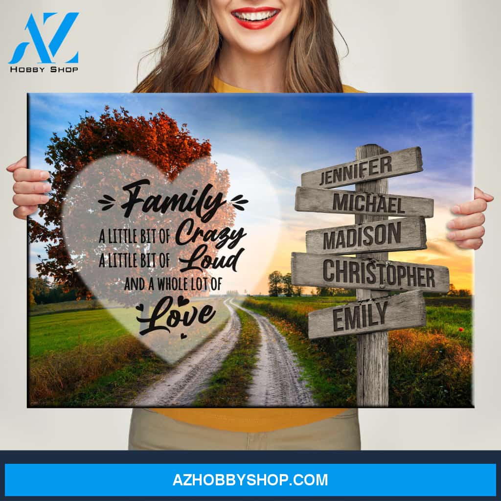 Autumn Country Road Saying 2 Multi-Names Premium Canvas