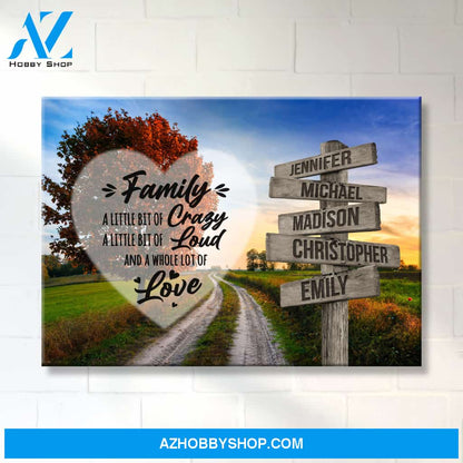 Autumn Country Road Saying 2 Multi-Names Premium Canvas