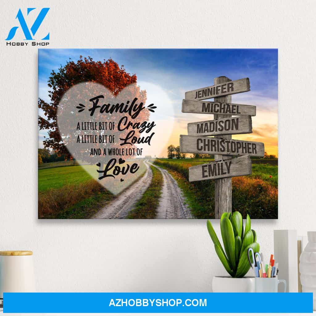 Autumn Country Road Saying 2 Multi-Names Premium Canvas