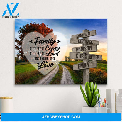 Autumn Country Road Saying 2 Multi-Names Premium Canvas