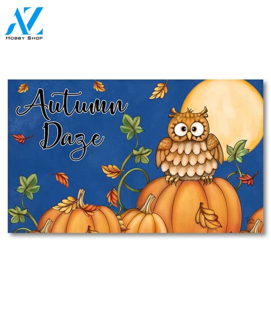 Autumn Daze Owl Doormat - 18" x 30"