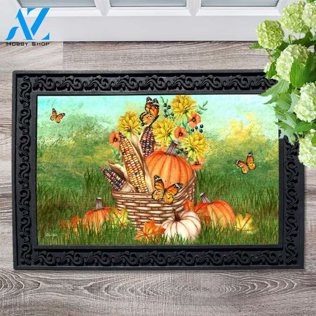Autumn Harvest Basket Doormat - 18" x 30"