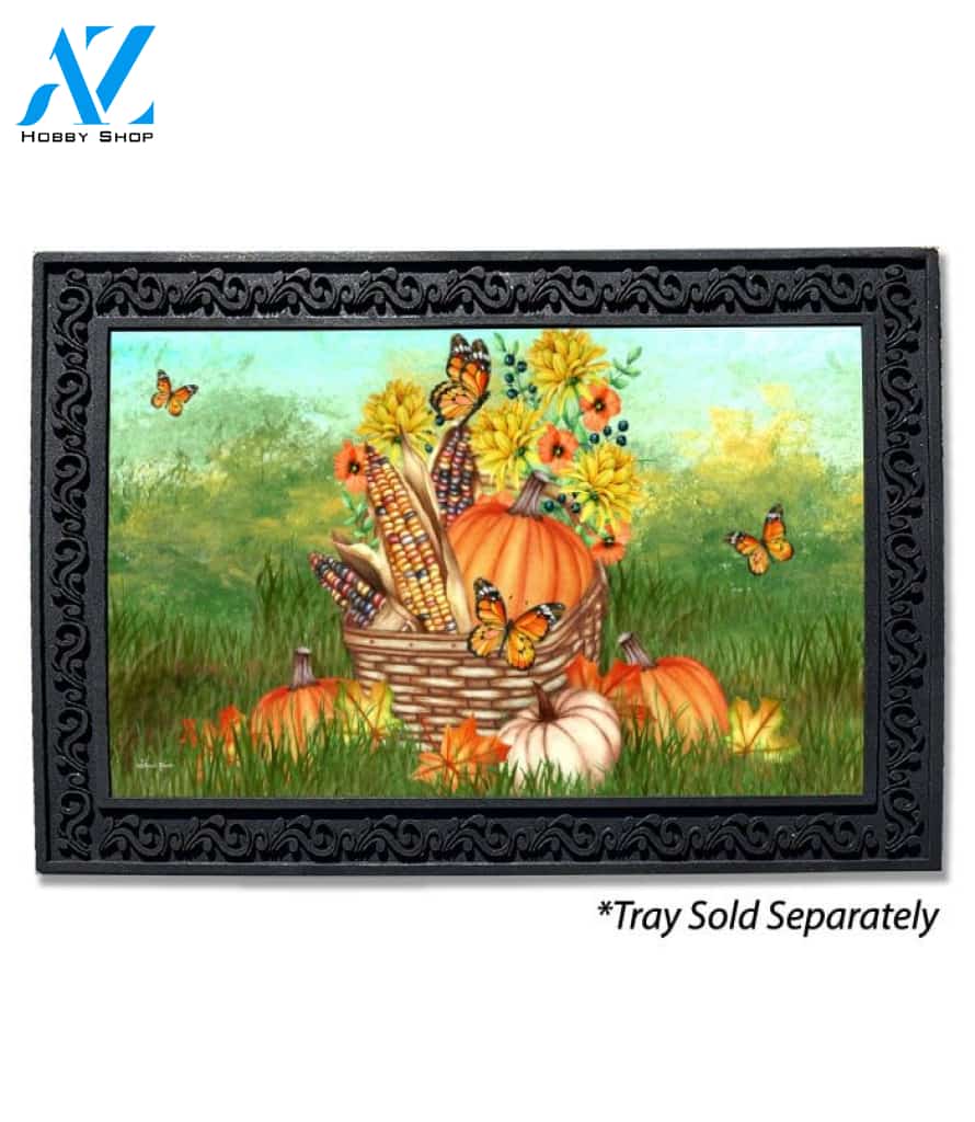 Autumn Harvest Basket Doormat - 18" x 30"