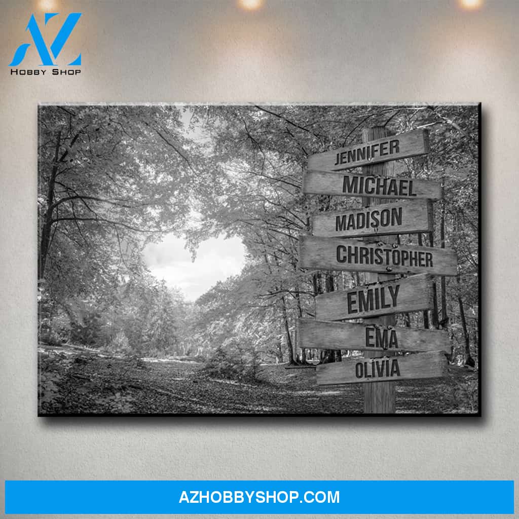 Autumn Heart Multi-Names Premium Canvas