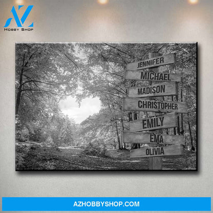 Autumn Heart Multi-Names Premium Canvas