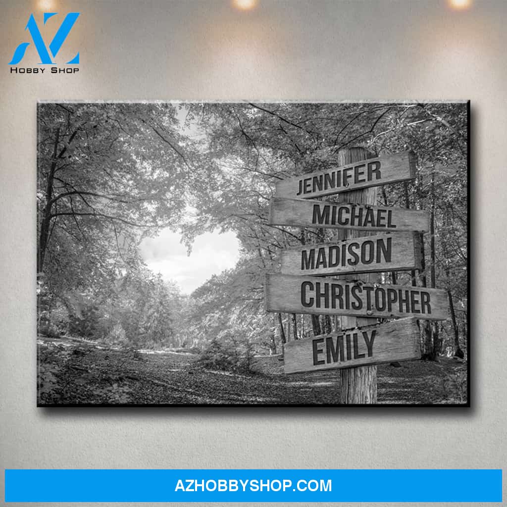 Autumn Heart Multi-Names Premium Canvas