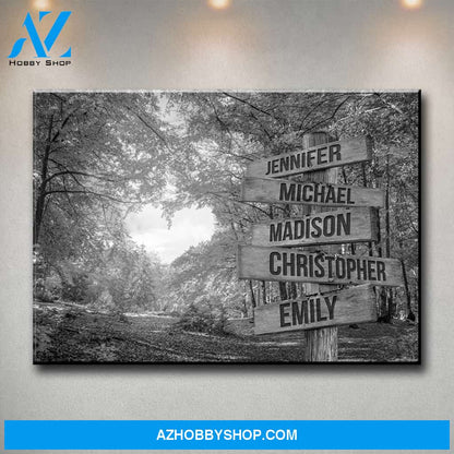 Autumn Heart Multi-Names Premium Canvas