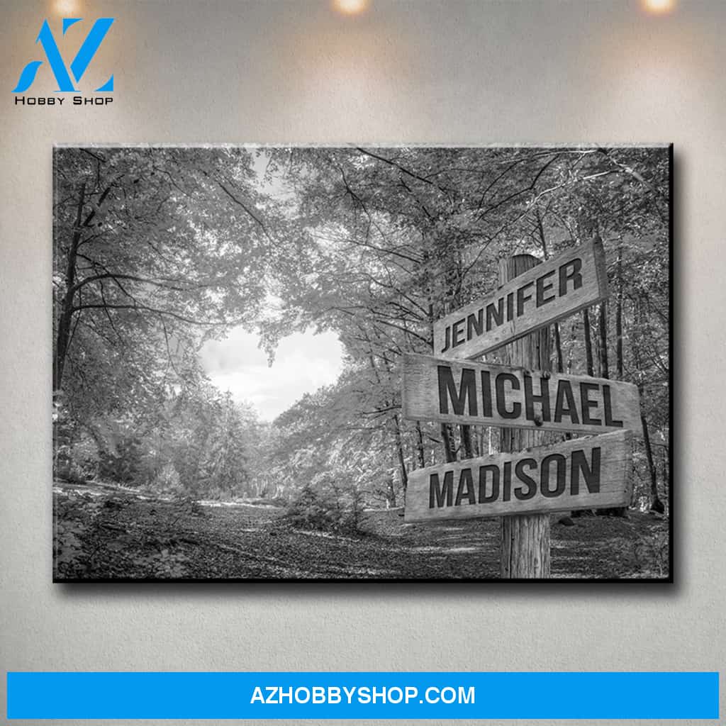 Autumn Heart Multi-Names Premium Canvas