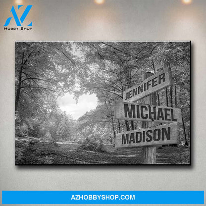 Autumn Heart Multi-Names Premium Canvas