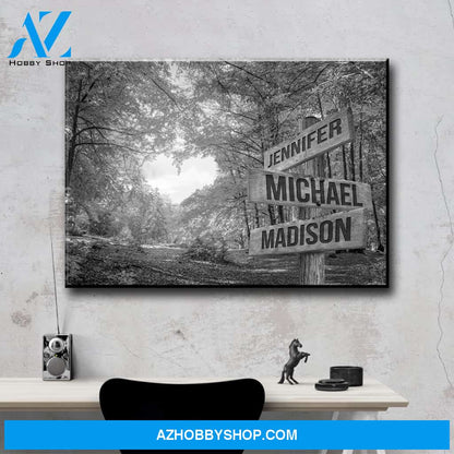 Autumn Heart Multi-Names Premium Canvas