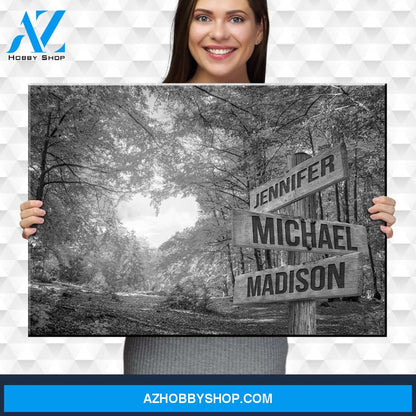 Autumn Heart Multi-Names Premium Canvas