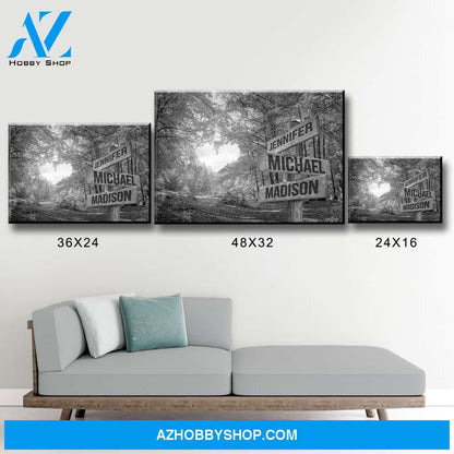 Autumn Heart Multi-Names Premium Canvas