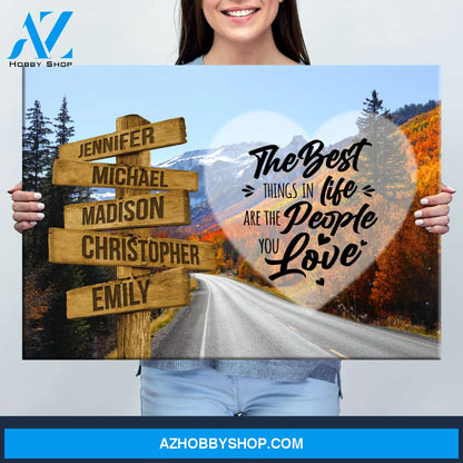 Autumn Mountain Saying 3 Multi-Names Premium Canvas