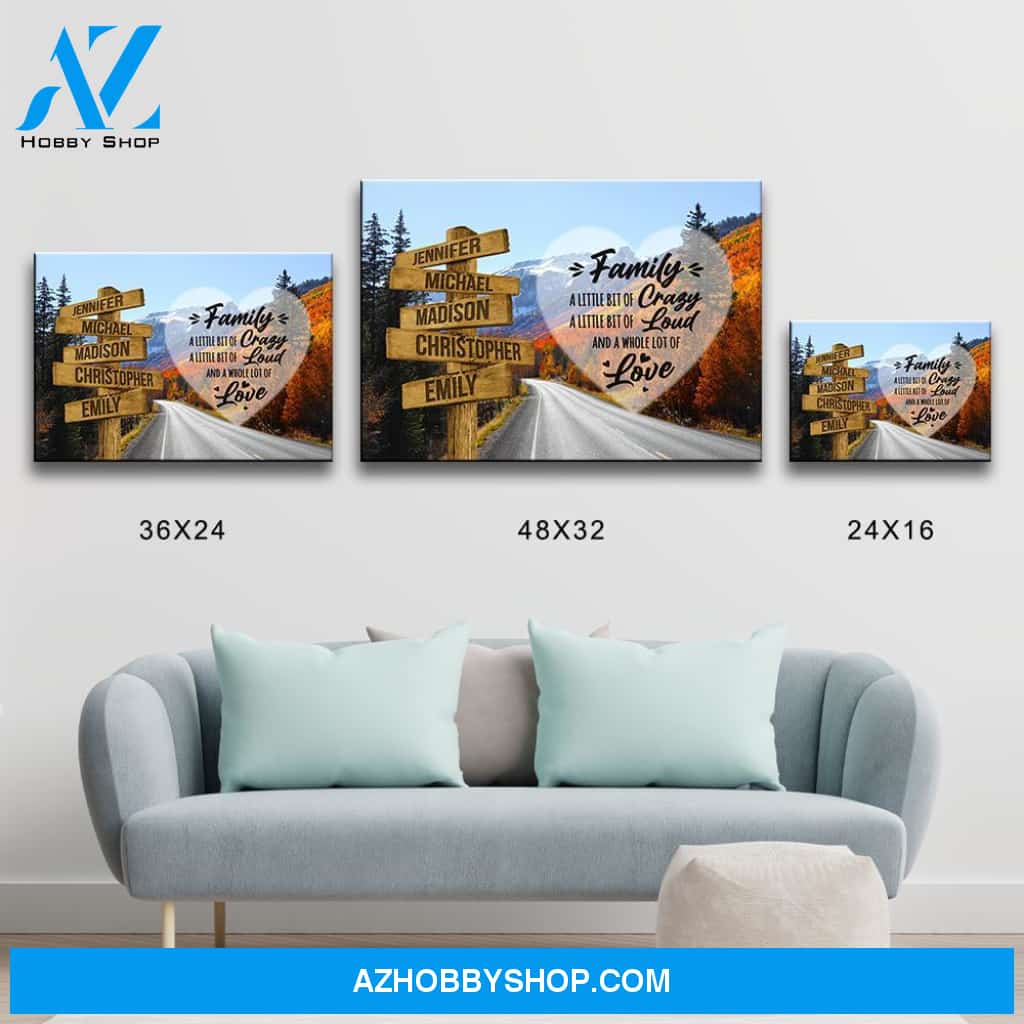 Autumn Mountain Saying 2 Multi-Names Premium Canvas