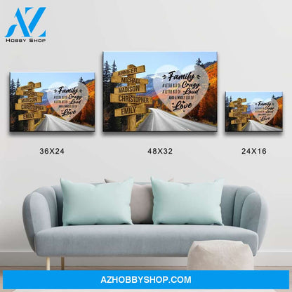 Autumn Mountain Saying 2 Multi-Names Premium Canvas