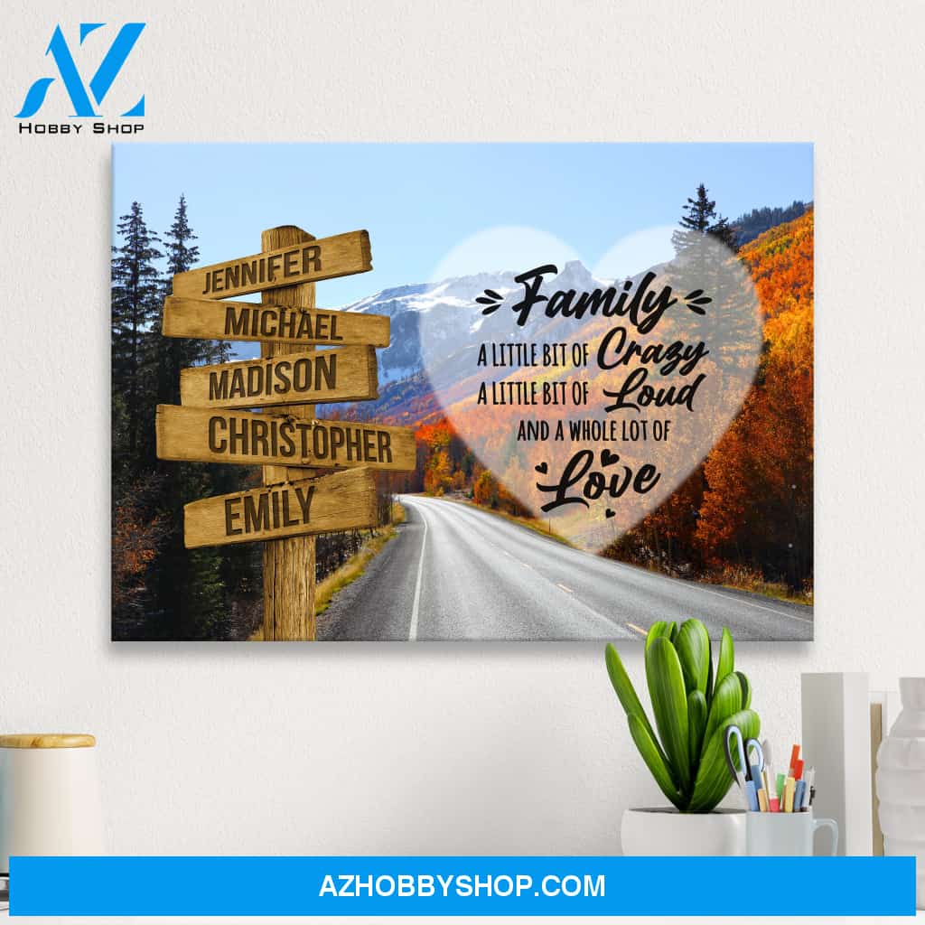Autumn Mountain Saying 2 Multi-Names Premium Canvas