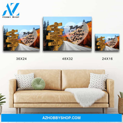Autumn Mountain Saying 3 Multi-Names Premium Canvas
