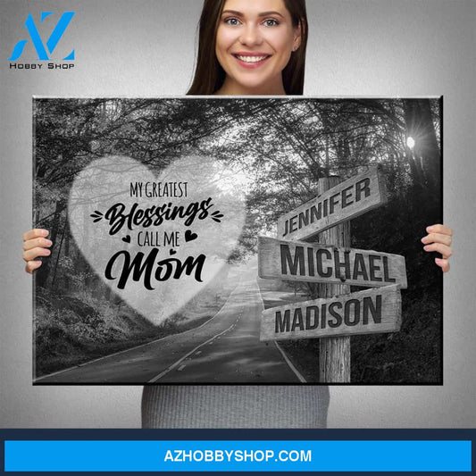 Autumn Road - Call Me Mom Multi-Names Premium Canvas