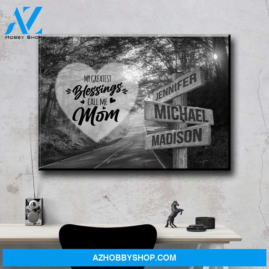 Autumn Road - Call Me Mom Multi-Names Premium Canvas
