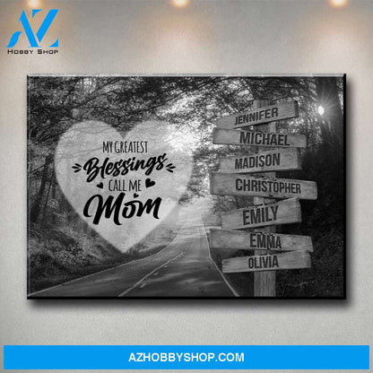 Autumn Road - Call Me Mom Multi-Names Premium Canvas