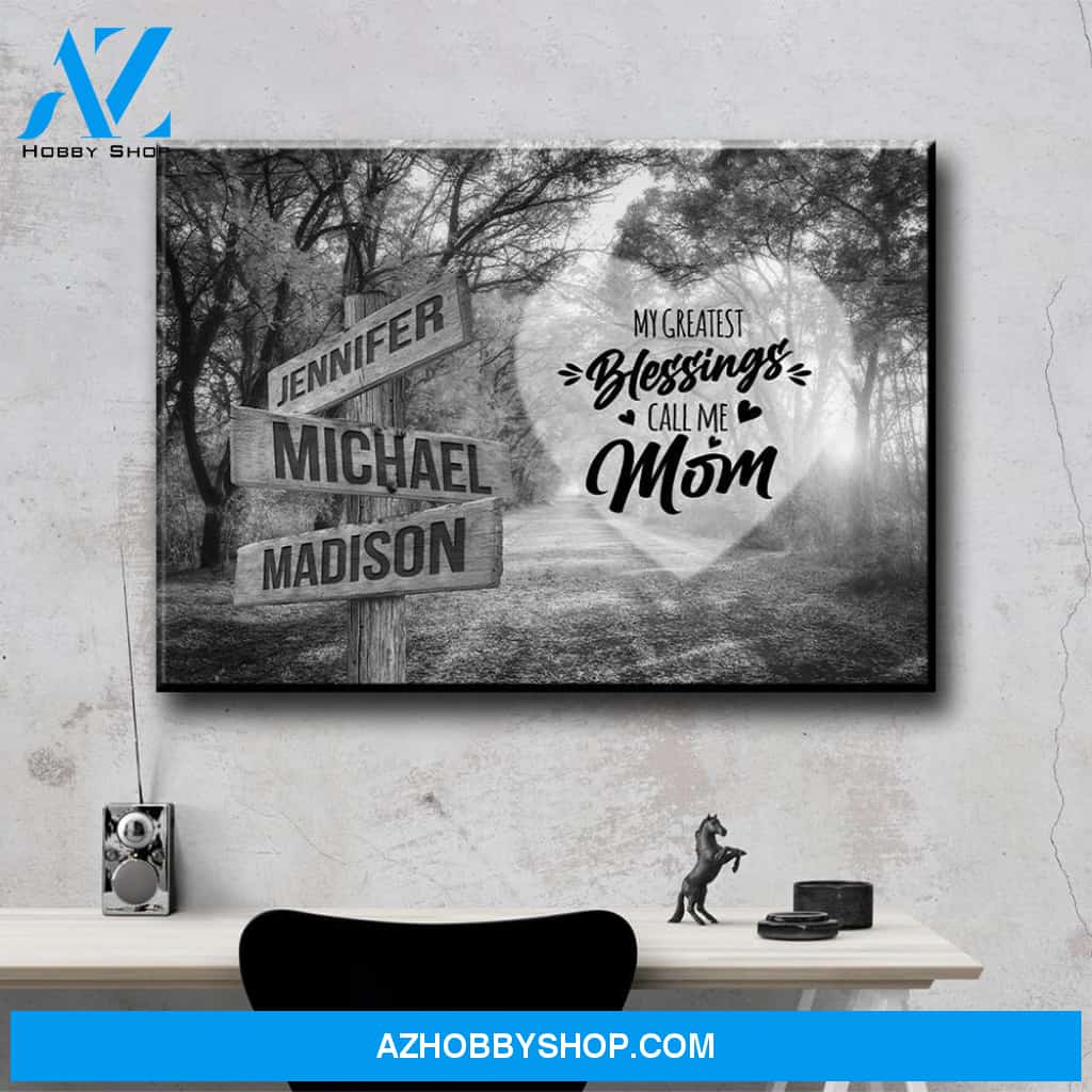 Autumn Road 2 - Call Me Mom Multi-Names Premium Canvas
