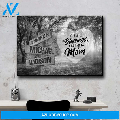 Autumn Road 2 - Call Me Mom Multi-Names Premium Canvas