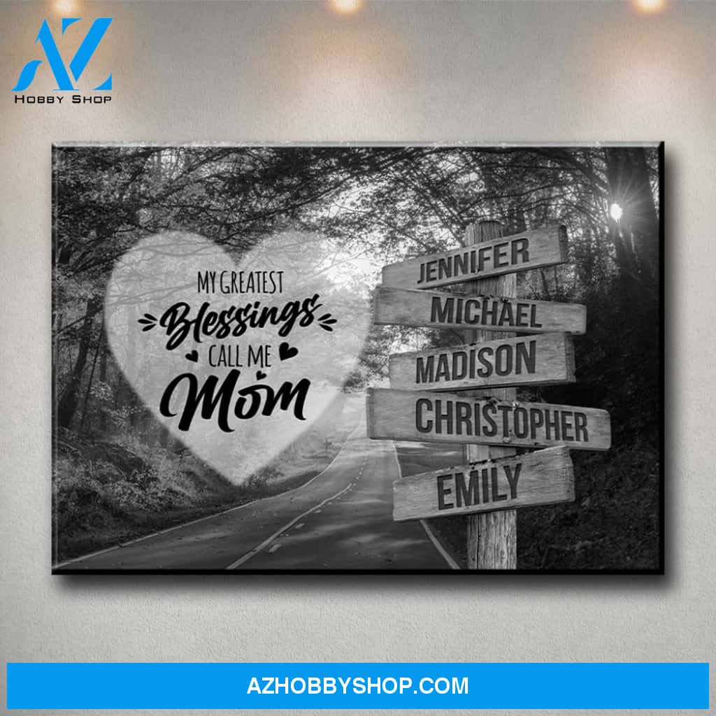 Autumn Road - Call Me Mom Multi-Names Premium Canvas